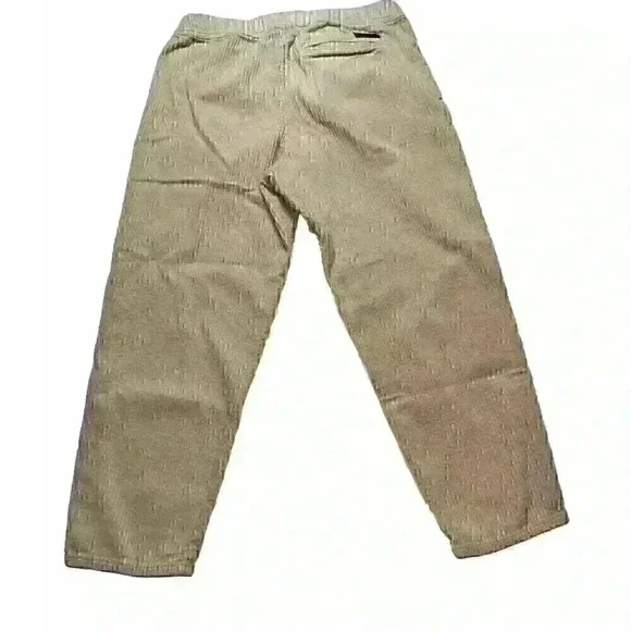 Zara Women Cream Color Cropped Capri Corduroy Pants‎ Size Small - Picture 3 of 5